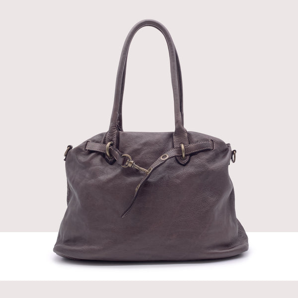 OSAKA - Shopping bag in vera pelle lavorazione vintage