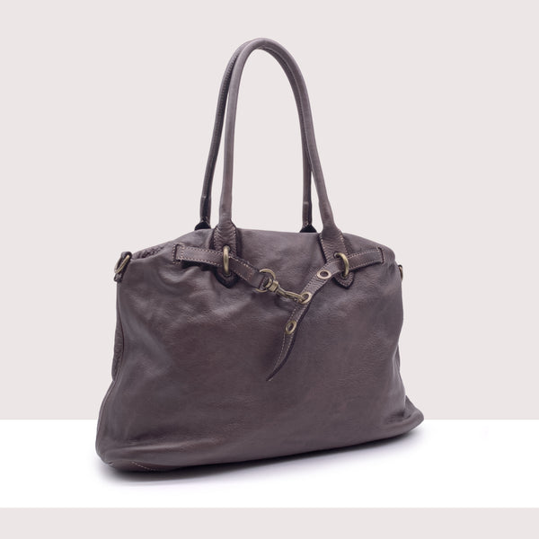 OSAKA - Shopping bag in vera pelle lavorazione vintage