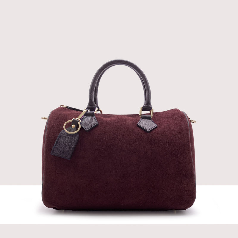 OSLO MAXI - Bauletto in vero camoscio e pelle