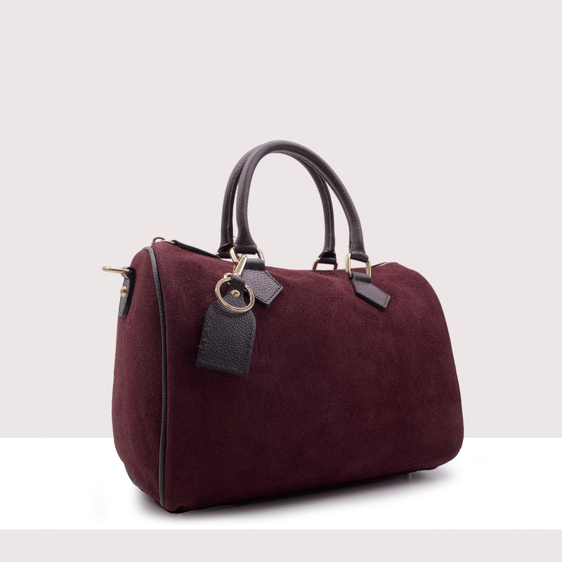 OSLO MAXI - Bauletto in vero camoscio e pelle