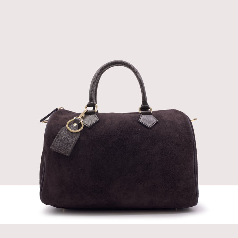 OSLO MAXI - Bauletto in vero camoscio e pelle