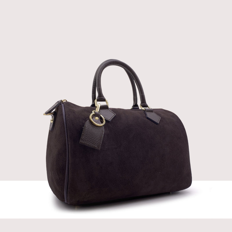 OSLO MAXI - Bauletto in vero camoscio e pelle