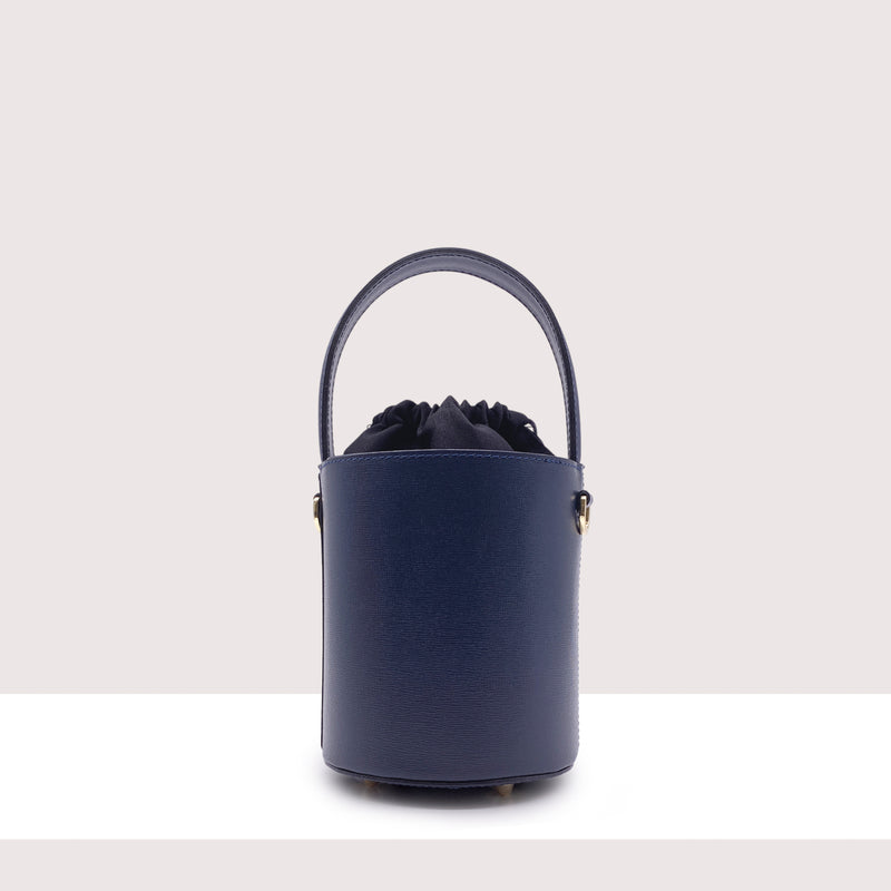 PANAMA - Secchiello rigido in vera pelle