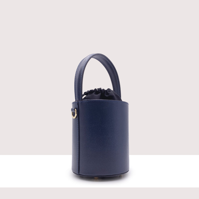 PANAMA - Secchiello rigido in vera pelle