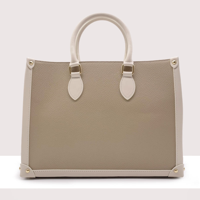 PERUGIA - Shopping bag in vera pelle