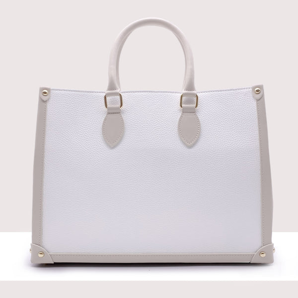 PERUGIA - Shopping bag in vera pelle