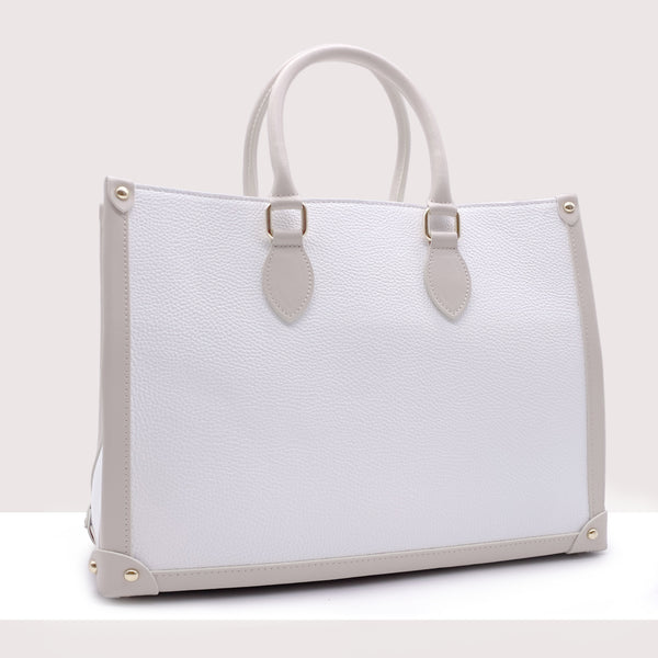 PERUGIA - Shopping bag in vera pelle