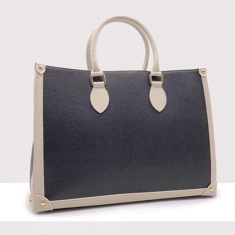PERUGIA - Shopping bag in vera pelle