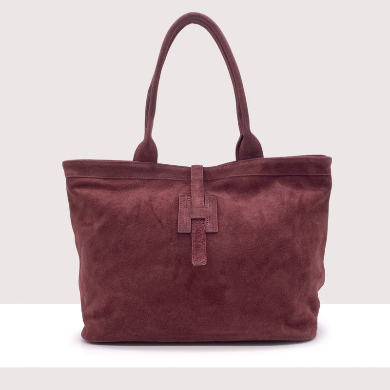 PORT LOUIS - Shopping bag in vero camoscio
