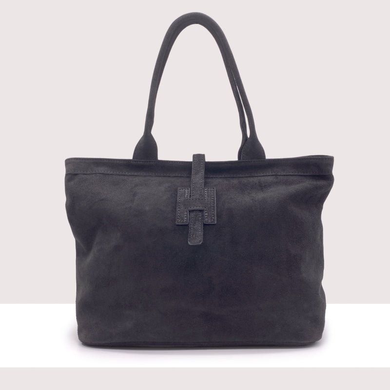 PORT LOUIS - Shopping bag in vero camoscio