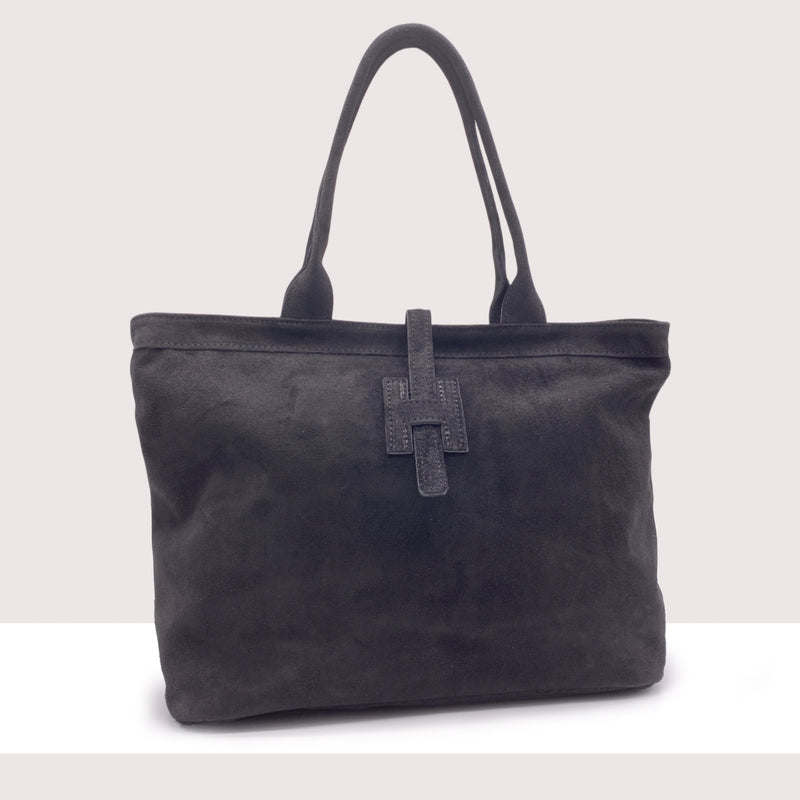 PORT LOUIS - Shopping bag in vero camoscio