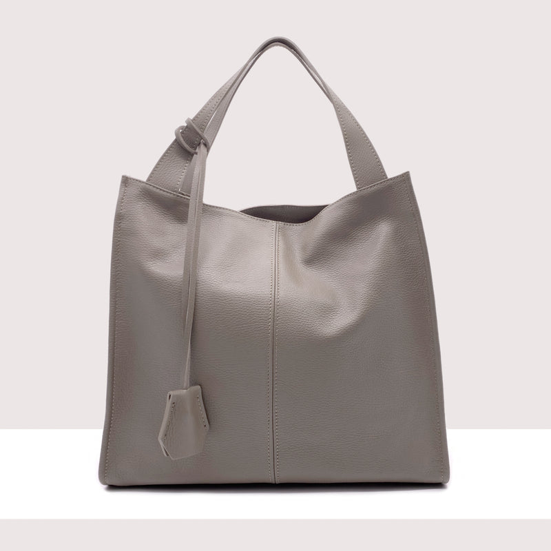 PUSAN - Shopping bag in vera pelle