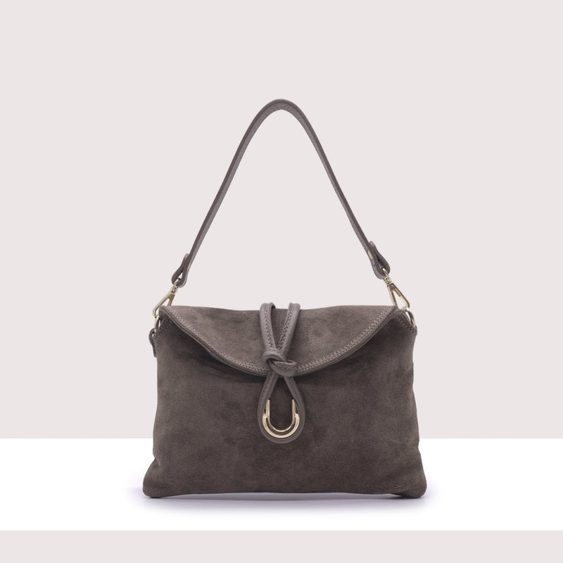 SANTO DOMINGO - Shopping bag in vero camoscio