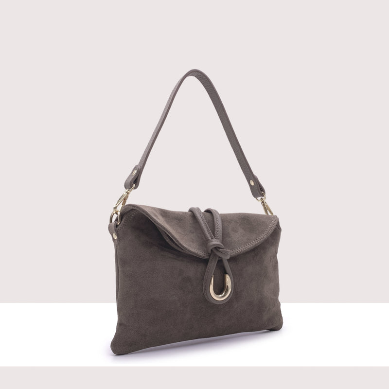 SANTO DOMINGO - Shopping bag in vero camoscio