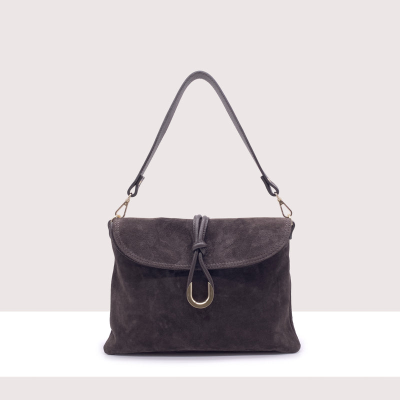 SANTO DOMINGO - Shopping bag in vero camoscio