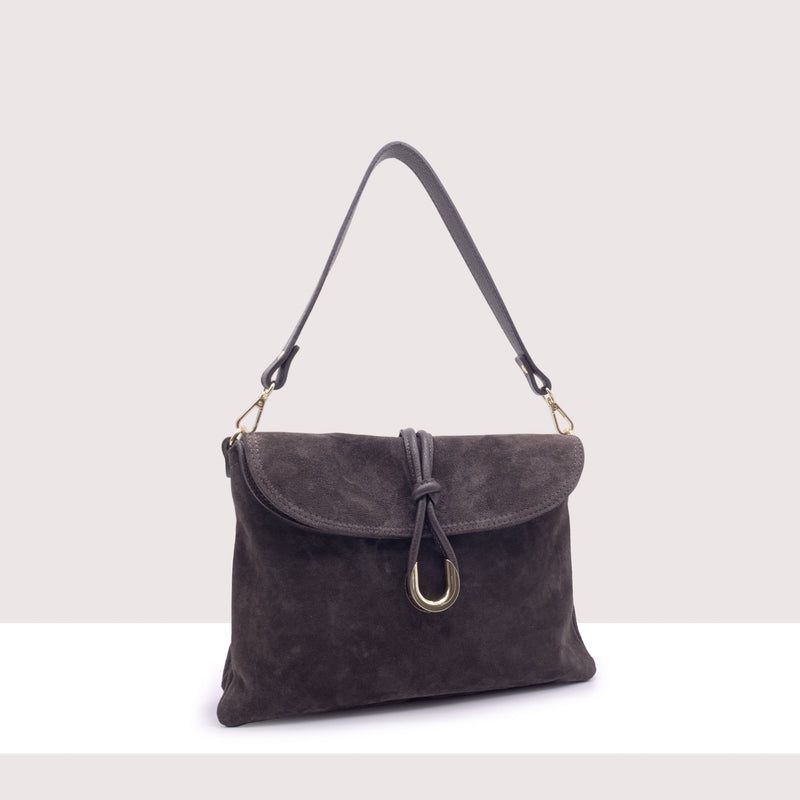 SANTO DOMINGO - Shopping bag in vero camoscio