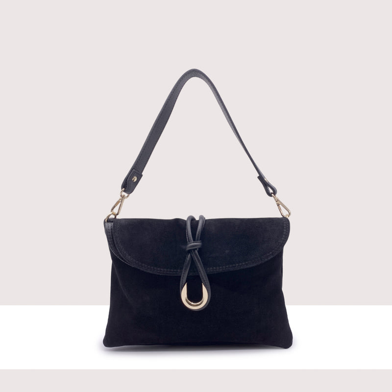 SANTO DOMINGO - Shopping bag in vero camoscio