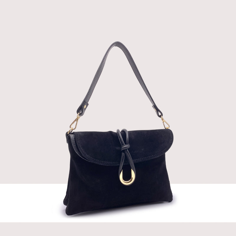 SANTO DOMINGO - Shopping bag in vero camoscio