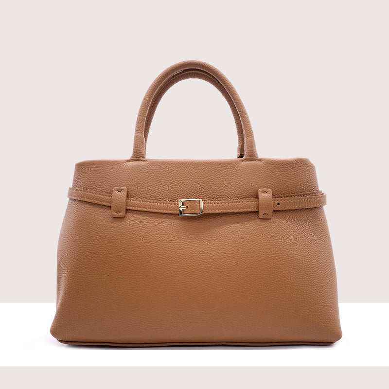 TARIFA - Borsa a mano in vera pelle con tracolla
