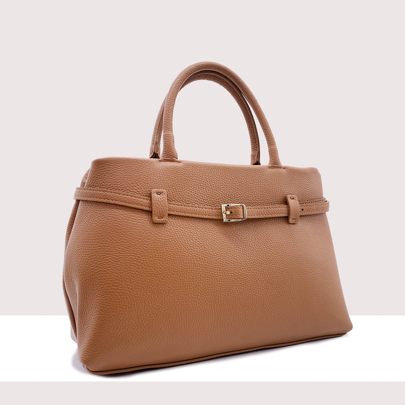 TARIFA - Borsa a mano in vera pelle con tracolla