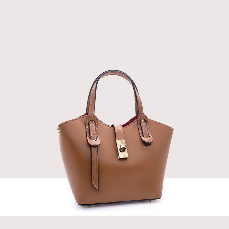 TRAU - Mini bag in vera pelle con manici
