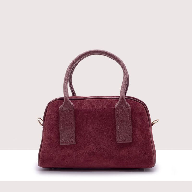 TUNISI - Shopping bag in vero camoscio e pelle