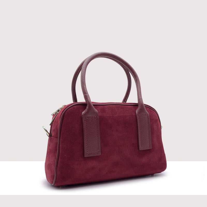 TUNISI - Shopping bag in vero camoscio e pelle