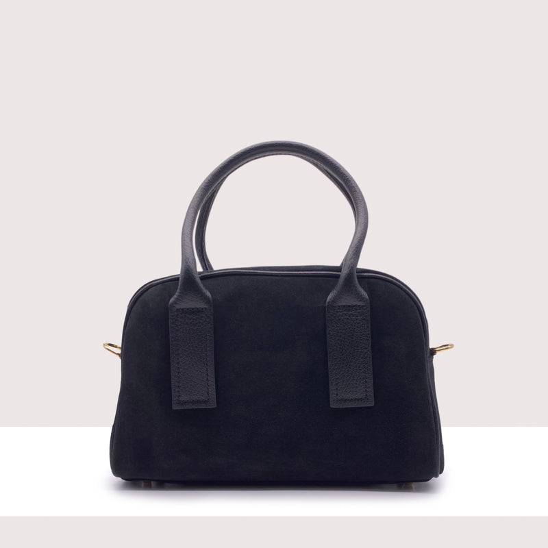 TUNISI - Shopping bag in vero camoscio e pelle