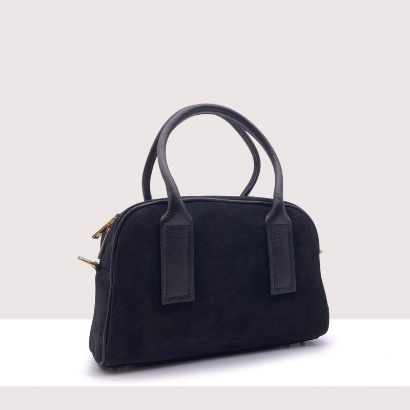 TUNISI - Shopping bag in vero camoscio e pelle