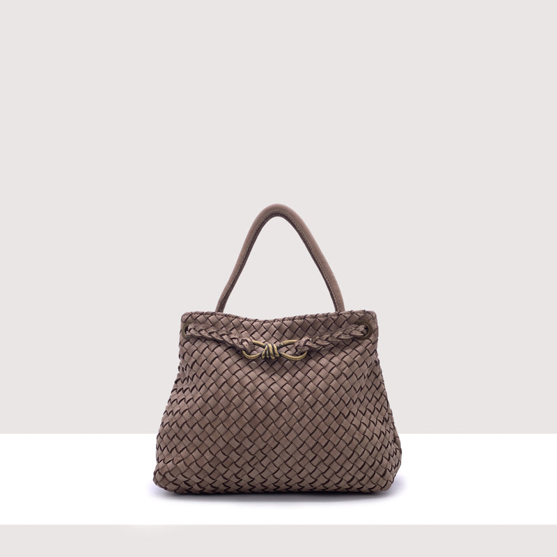 VENEZIA - Borsa intrecciata in vera pelle lavorazione vintage