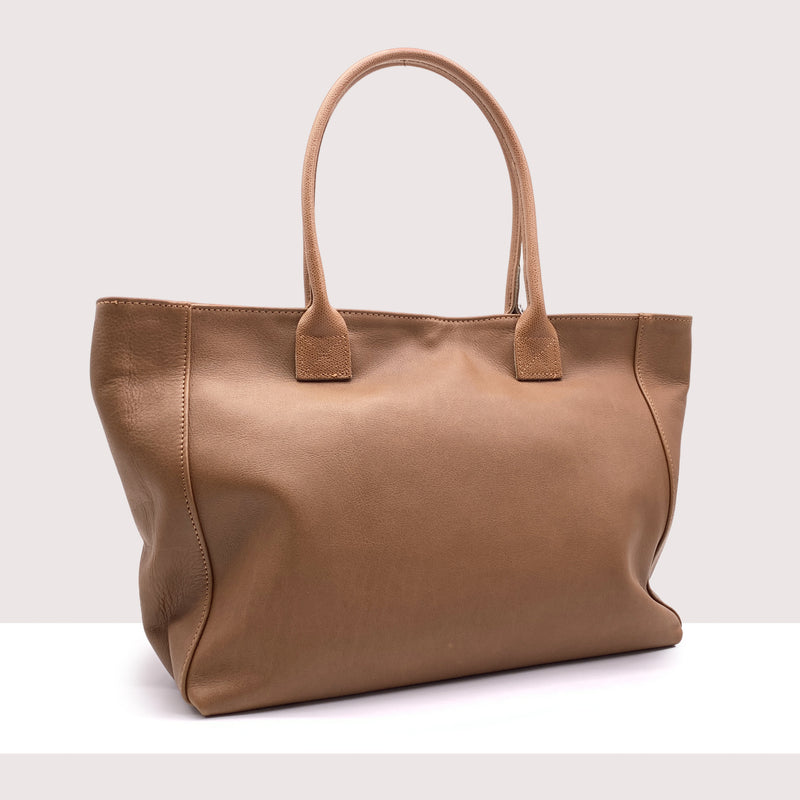 ZARA - Shopping bag in vera pelle