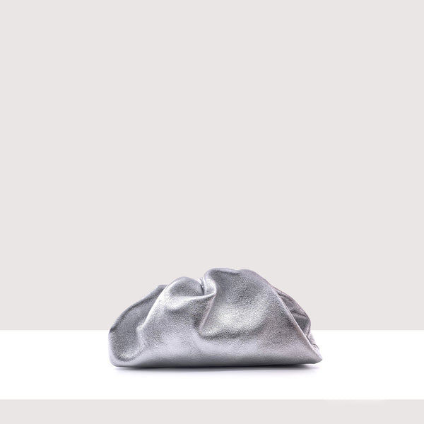 MONACO-Mini bag clutch in vera pelle laminata