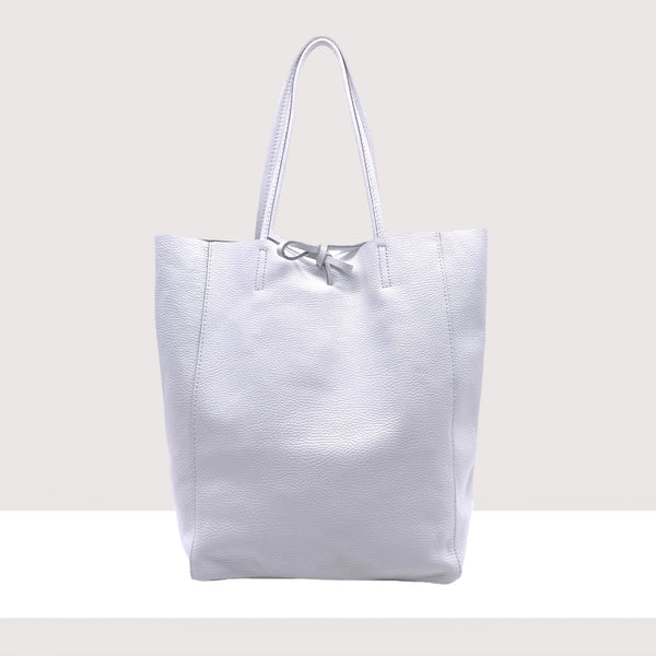 RIETI-Shopping bag a spalla in vera pelle